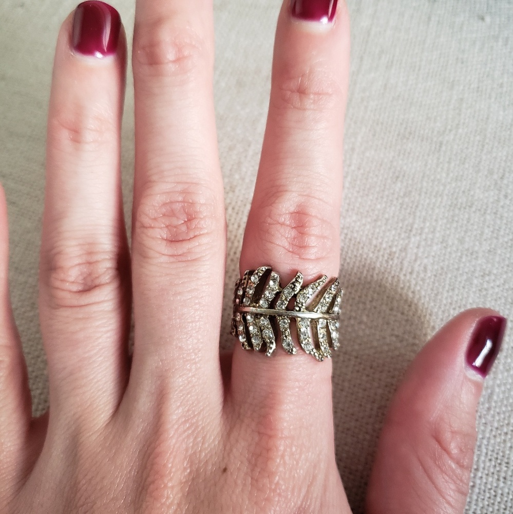 Gold Feather Ring